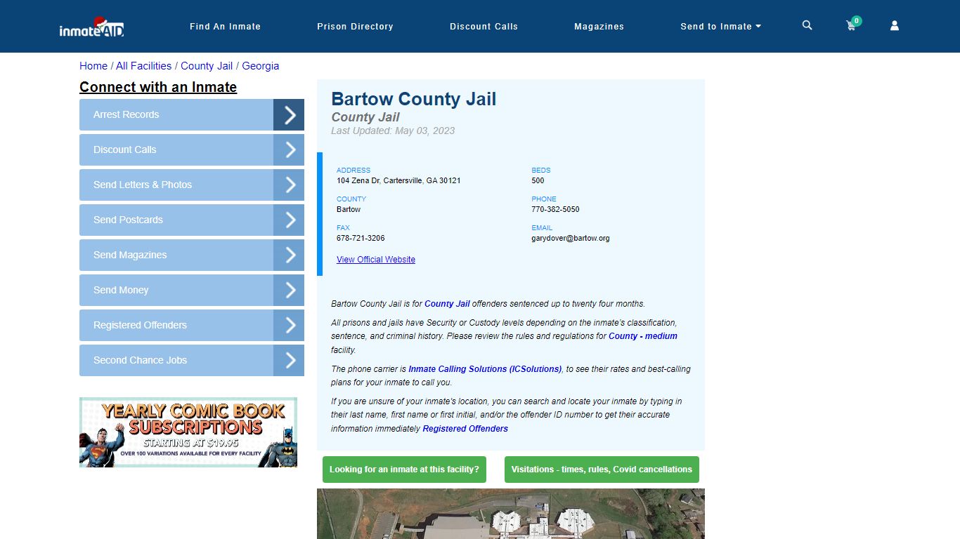 Bartow County Jail - Inmate Locator - Cartersville, GA