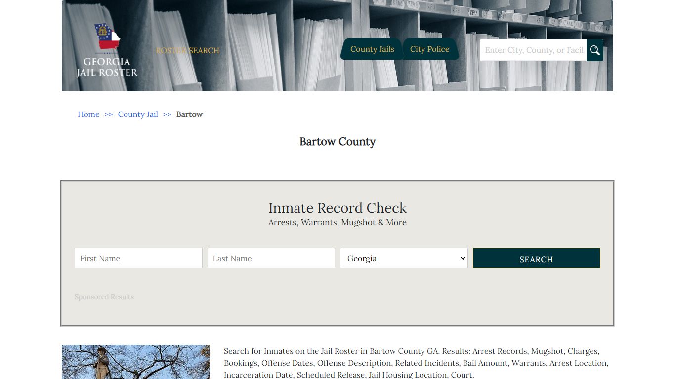 Bartow County | Georgia Jail Inmate Search